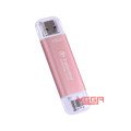 Ổ cứng di động SSD Box Transcend 512GB USB 10Gbps Type C/A (ESD310P) - màu hồng